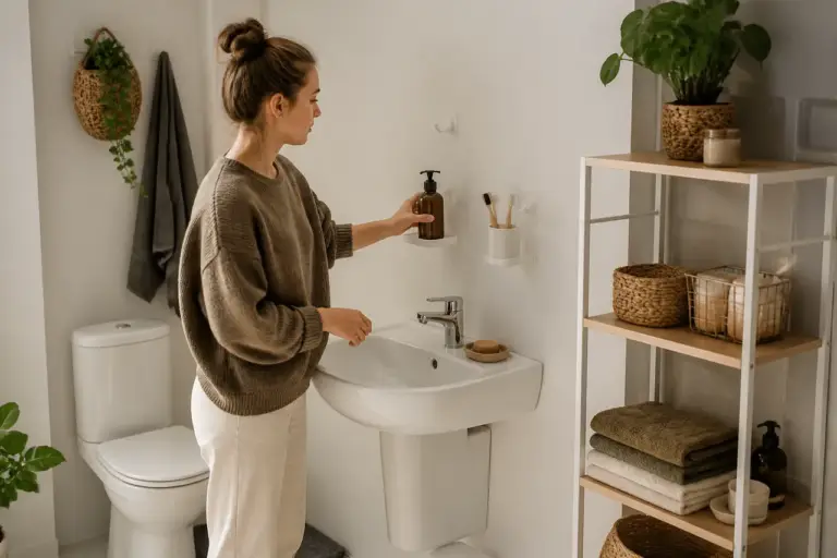 Accesorii pentru baie într-un apartament închiriat fără găurirea pereților