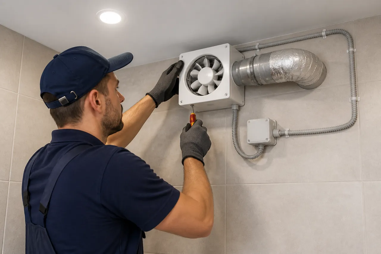 alegerea și montarea ventilatorului în baia fără fereastră