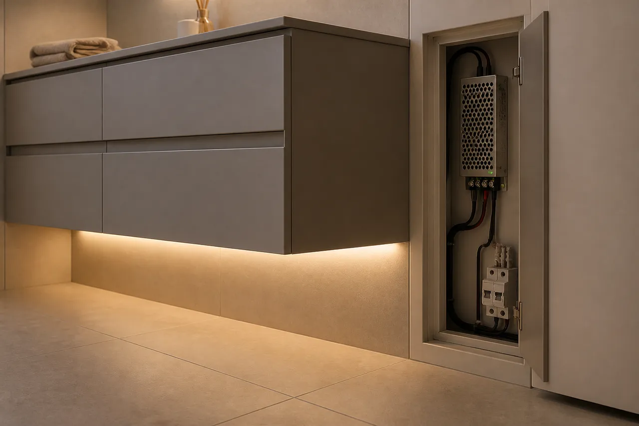 componente pentru iluminat LED de baie cu aspect îngrijit
