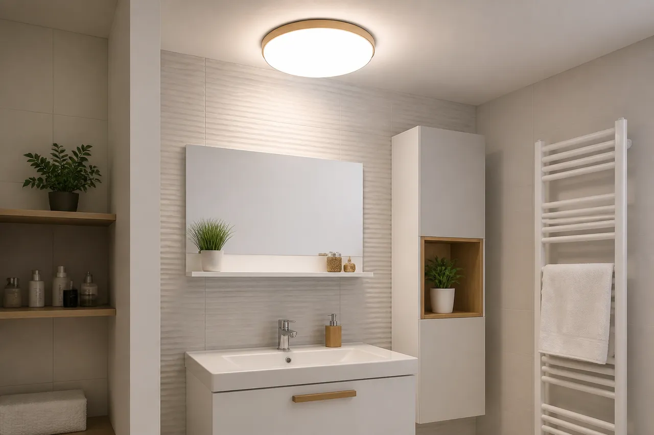 consum redus și căldură minimă la iluminatul LED în baie