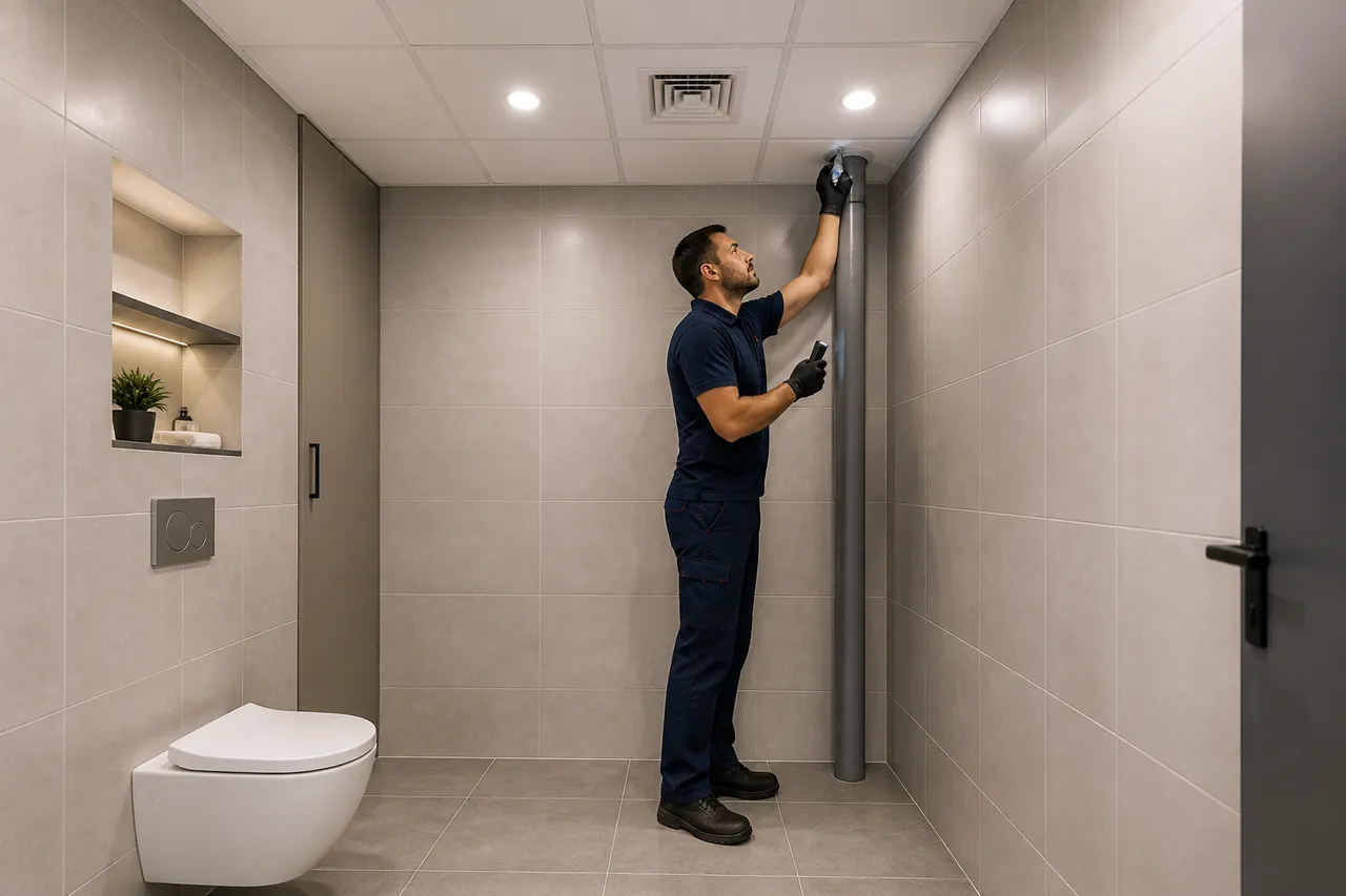 ventilație mecanică integrată în renovarea băii