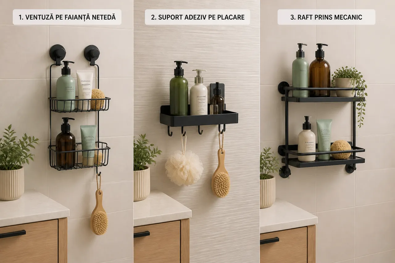 alternative pentru accesorii de baie pe suprafețe neuniforme