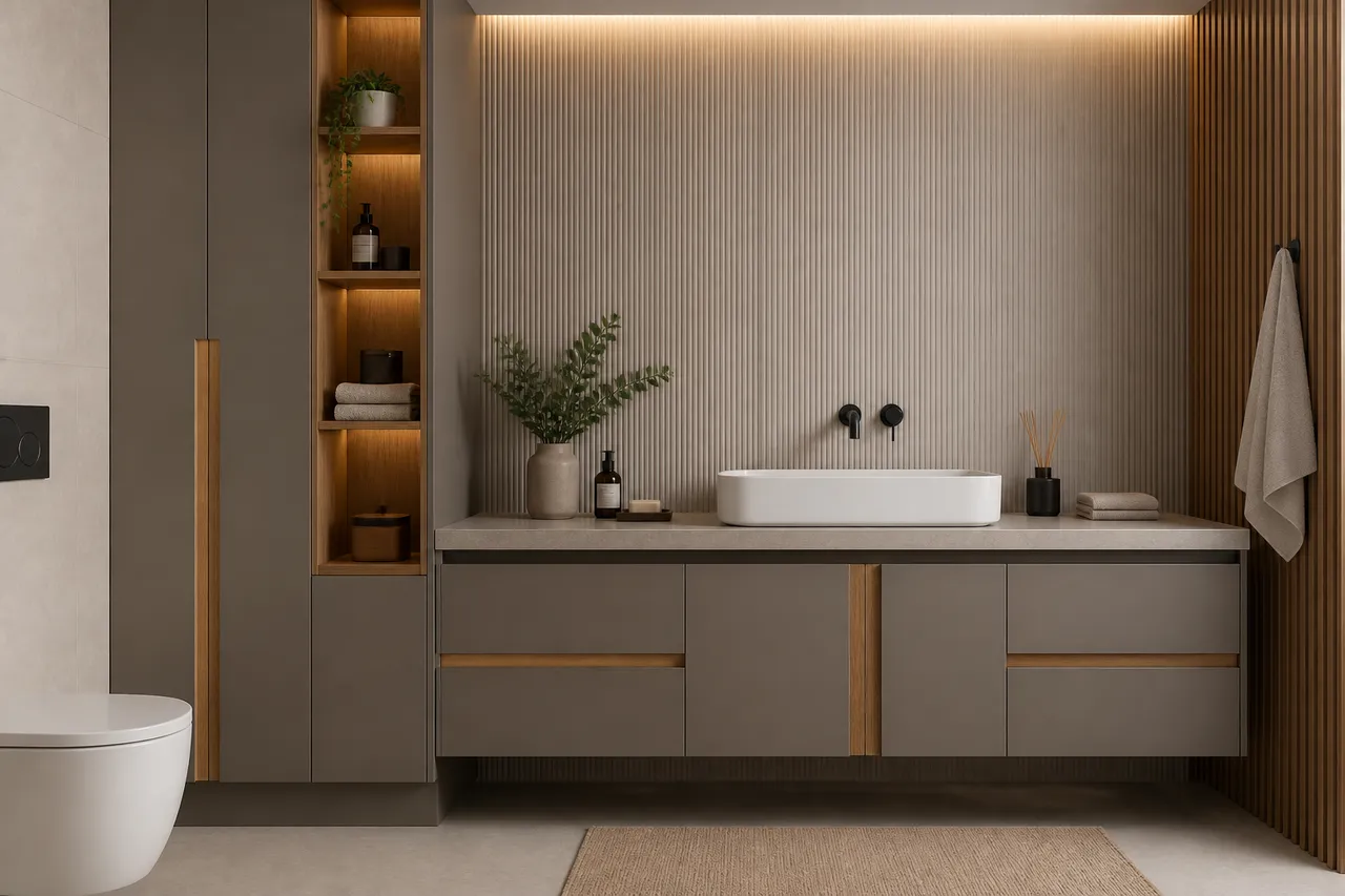combinații de materiale pentru mobilier de baie premium și durabil