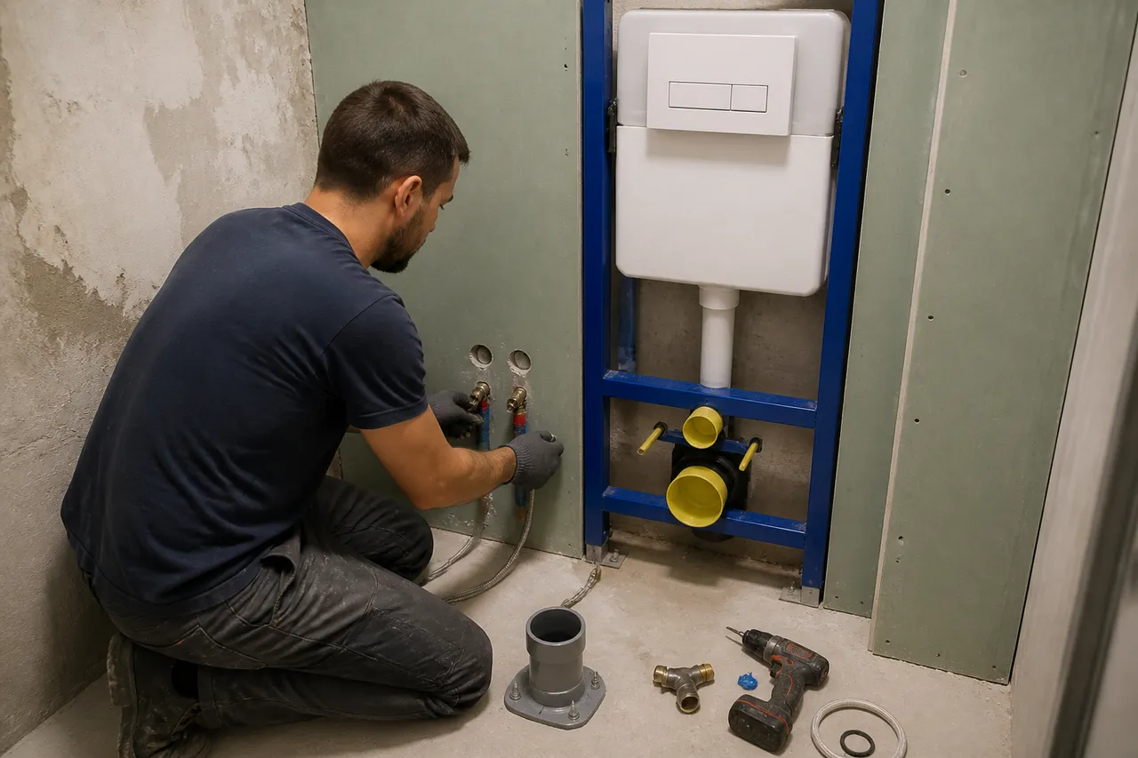 montaj WC bidet și racorduri sanitare