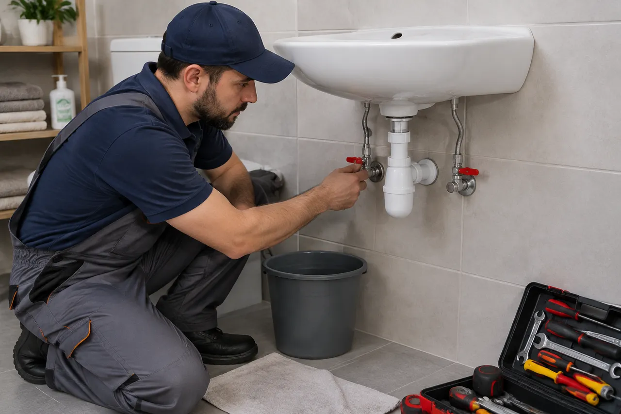 presiunea apei la bateria de lavoar și verificarea instalației sanitare