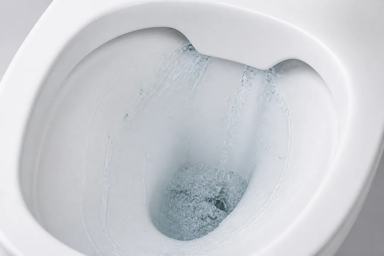 vas WC rimless cu sistem de spălare eficient