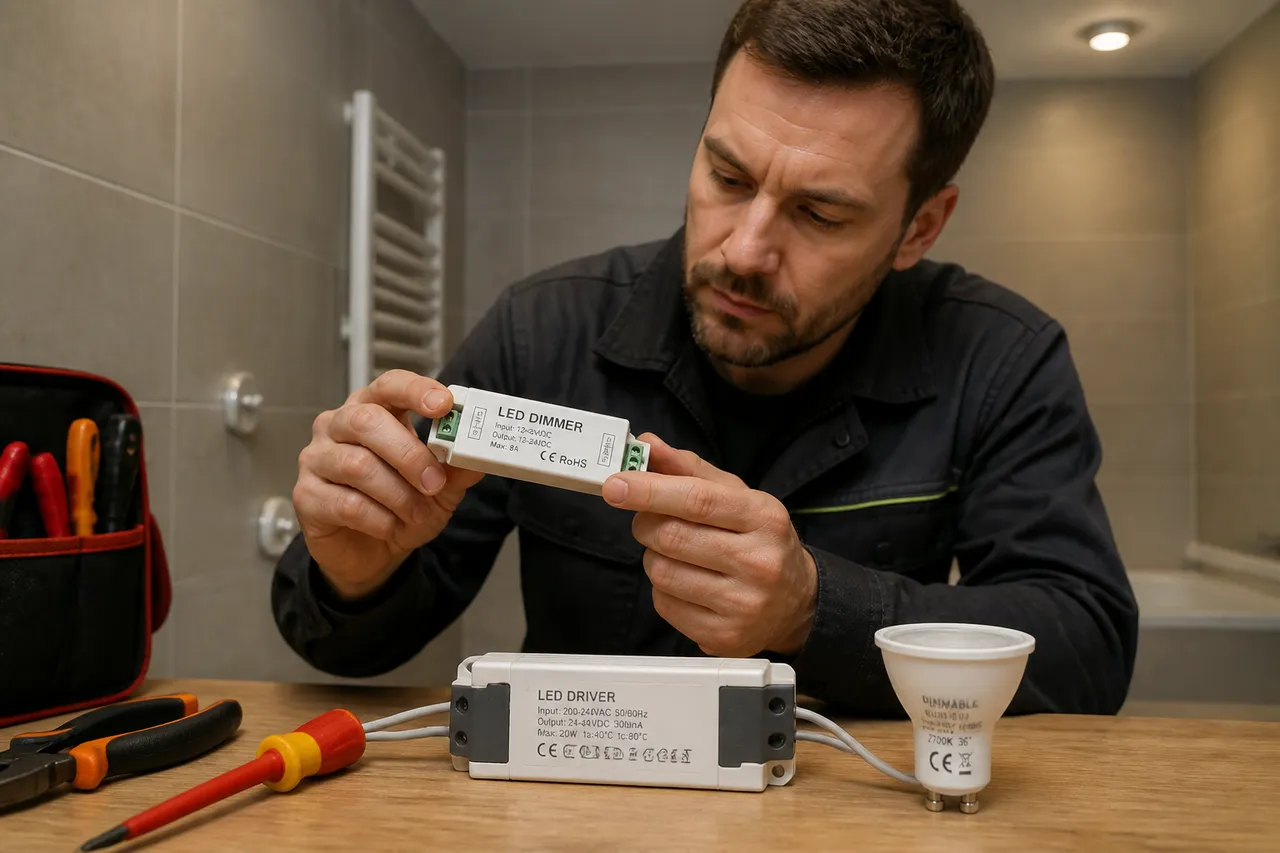 verificarea componentelor pentru iluminat LED reglabil