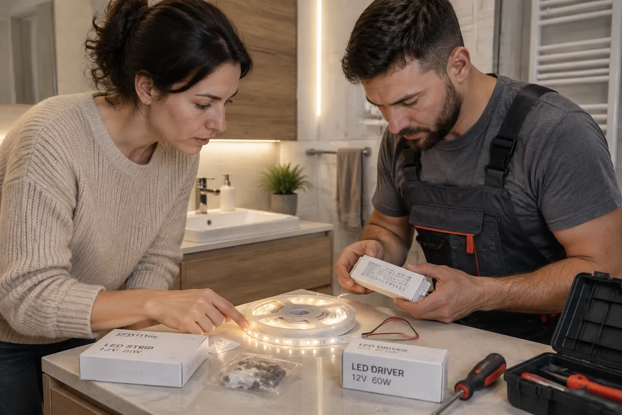 alegerea puterii corecte pentru alimentarea LED din baie