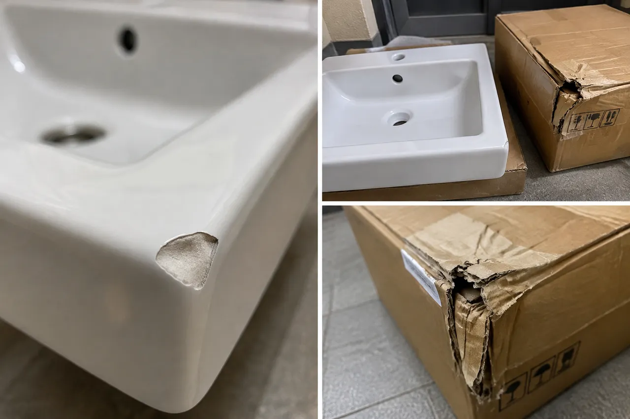 documentarea daunelor la livrarea obiectelor sanitare