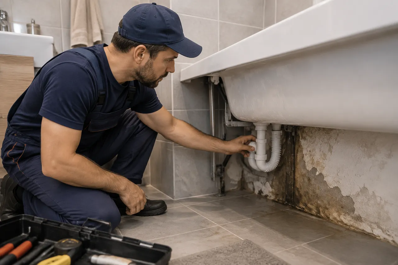 identificarea sursei infiltrației între apartamente