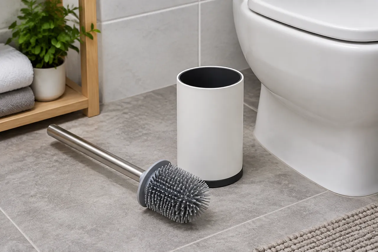 perie de WC din silicon pentru igiena băii