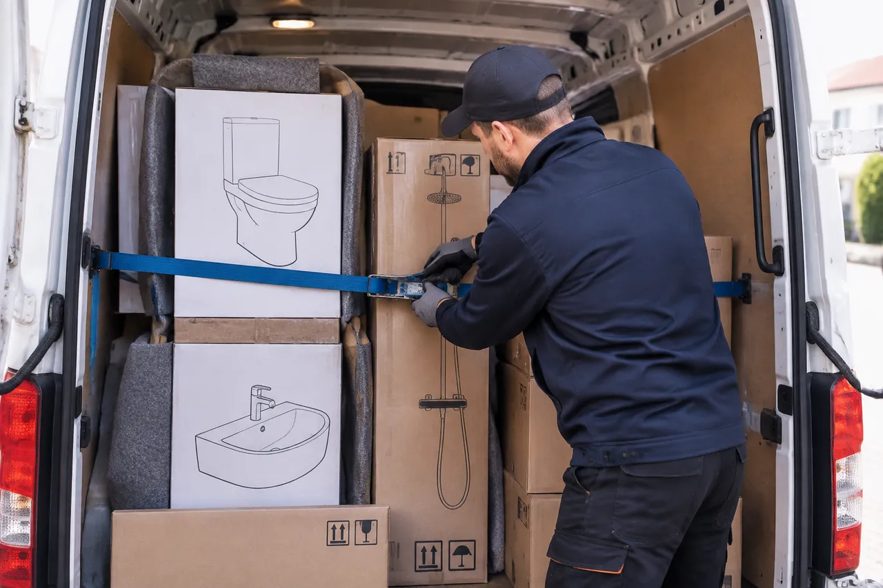 transport urban sigur pentru obiecte sanitare fragile